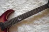 Fábrica Outlet-7 Cordas Transparentes Guitarra Elétrica Roxa com 24 Trastes, Rosewood Fretboard, Colched Maple Feoled