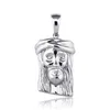 925 Sterling Wisiorek Srebrny Wysokiej Jakości Iced Out Cubic Cyrkon Złoto Jezus PendantneckLace Hip Hop Moda Biżuteria Prezent