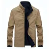Spring Autumn Jacket Men Double Sides Wear Pure Cotton Jacket Coat Male Stand Collar Military Jacket Men Clothing Big Size L-5XL Y1109