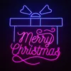 クリスマスギフトボックスサインホリデー照明パーティーホームバー公共の場所手作りネオンライト12 Vスーパーブライト