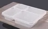 Free shipment 4 compartments Take Out Containers grade PP food packing boxes high quality disposable bento box for Hotel sea way JJd11065