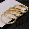 24K Gold Bangle for Women Dubai Bride Wedding Etiopian Armband Africa Arab Jewelry Charm7013462