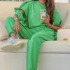 [Livivio] Kadınlar Için Bahar Moda Kıyafetler Eşofman Kazak Sweatpants Ve Şort Rahat Spor Sweetsuits Gevşek Fit Kadın 210803