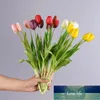 JAROWN 5 Teste Tulipano Fiore artificiale Tocco reale Bouquet artificiale Fiore finto per la decorazione di nozze Flores Home Garden Decor Prezzo di fabbrica design esperto
