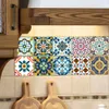 Наклейка плитки FunLife Водонепроницаемый ванная комната Кухня наклейки на стену Самостойкая мозаика мрамор Morroco Backsplash плитки кирпичный декор 210705