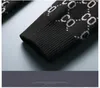 Мужские свитеры дизайнер роскошные буквы с печати кардиганской куртки мужская дизайнерская бренда модная карманное вязаное плаще