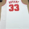 Nikivip Lower Merion High School K. Bryant＃33 White Blue Green Black Retro Basketball Jersey Mens Stitched Custom Number Name Name Jerseys