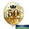 5 stks 12 inch confetti ballonnen latex rose gouden verjaardag ballonnen 18 21 30 40 50 jaar oude jubileum bruiloft decoraties