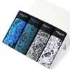 4Pcs Boxers Man Underwear Male Shorts Cotton Underpants Print Comfortable Breathable Convex Sexy Panties