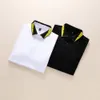 Herren Polos klassische Buchstaben Stickerei Streifen Muster Luxus hochwertige Mode Top Herren Poloshirt schwarz und weiß beiläufig kurzarm