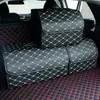 Universal Car Storage Bag Pu Leather Trunk Folding Organizer Box för de flesta bilar SUV -förvaring matdryck med stuvning av tidning9791547