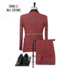 Kostüm Homme 2018 Neue Design Marke Anzug Männer Terno Masculino Bruiloft Männer Anzüge Smoking Prom Party Anzüge Plaid Hochzeit Bräutigam anzug X0909