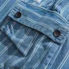 IEFB Blue Stripe Navy Shorts Pantalons de survêtement élastiques Double poches Jambe large Cusual Genou Longueur Pantalon pour hommes Été 9Y7386 210524