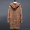 Men's Wool & Blends Mens Clothing Coat 2022 Knitted Hooded Casual High Quality Medium-length Section Size M-5XL