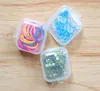 Square Empty Mini Clear Plastic Storage Containers Boxs Case with Lids Small Box Jewelry Earplugs Storages Boxs