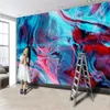 Cor colorida 3d papel de parede moderno papéis de parede sala de estar quarto cozinha interior decoração home pintura mural papéis de parede