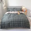 Pastoral Floral Prin Duvet Cover Queen Plaid Nordic Bedding Sets Quilt Cover Set Single Double King Bed Linens Sheet Bedclothes