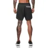 Joggers Shorts Mens 2 in 1 Short Pants Gyms Fitness Bodybuilding Workout Quick Dry Beach Male Summer Sportswear Bottoms 210629