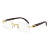 Mode carti luxe Cool lunettes de soleil Designer Classique mâle femelle couleur changeante lentille anti-ultraviolet unisexe cadre optique brun accessoires de temples en bois