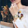 Chenxi Women Luxury Quartz Klockor Ladies Golden Rostfritt Stål Klocka Band Högkvalitativ Casual Water Freque Watch Gift för fru Q0524