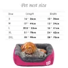 Pet Sofa Dog Bed Soft Fleece Warm House Waterproof Bottom For Small Medium Large s Cats Beds S-2XL 210924