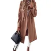 Femmes Trench Coats Office Lady Élégant Manteau Mode Femmes Couleur Unie Poche Slim Survêtement 2022 Revers Blazer Banlieusard Long Femme Vêtements