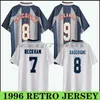 1996 Eng Land Gascoigne SouthGate retro tröjor 82 86 98 02 08 Shearer Beckham Soccer Jersey 1989 1990 Gerrard Scholes Owen 1994 Hesekey Vintage Classic Fotbollskjorta