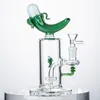 Unika bong bananform frukt glas bongs vattenpipa duschhuvud percolator 7 tum heigh vattenrör med 14 mm kvinnlig jiont 5mm tjocklek olje riggar dhl20094