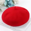 Berets 2022 Autumn Winter Beret Korean Version Wild Retro Hat Breathable Pumpkin Wool Thickening Painter Female Boina Delm22