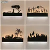 Lampes murales romantiques abat-jour en acrylique luminaire à l'envers chaud vers le bas cool pour salon chevet Lumières pour animaux AC110-260V 210724