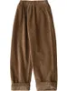 Corduroy Y2K Baggy Jogger Frauen Hosen Vintage weites Bein braun niedrige Taille E Mädchen 90er Jahre ästhetische Hose weibliche Jogginghose S 210925