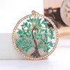 XDPQQ mode européenne et américaine arbre de vie couleur strass forme creuse porte-clés créatif cadeau de fête d'anniversaire G1019