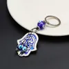 MEIBEADS 1 PCS Moda Fátima Mão Mal Eye Keychains Bolsa Bolsa Buckle Pingente Para Hamsa Car Keyrings Chaveiro Correntes Titular Mulheres G1019