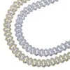 Chokers Iced Out Bling 19mm Baguette CZ Heavy Chunky Cuban Link Chain Necklace Silver Color 5A Zircon Choker Hip Hop Men Women Jewelry283r