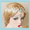 Stirnbänder Juwelyvintage Sea Star Blumenschalenband Braut Haare Hochzeitskopf Schmuck Vintage Tiara Drop Lieferung 2021 xgjqp