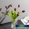 Jarown 5 huvuden tulpan konstgjord blomma riktig touch artificiell bukett falsk blomma för bröllop dekoration flores hem trädgård dekor fabrik pris expert design