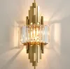 Post modern light luxury crystal wall lamp living room TV background creative atmosphere bedroom bedside aisle stairs