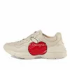 Hoge kwaliteit Dikke zolen Casual schoenen vrouwen platform Reizen lederen veterschoen sneaker 100% koeienhuid mode dame Letters Platte ontwerper Running Trainers mannen gym sneake