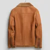 Men's Leather & Faux Genuine Jacket Winter Natural Fur Sheepskin Coat For Men Vintage Wool Coats Real Jackets Xxxl KJ834