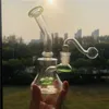 Glöd i den mörka bägare bong vattenrör vattenpipa shisha glas vattenrör rök oljeriggar med 14 mm glas banger