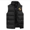 Herfst Winter Mannen Vestenjassen Jassen Solid Color Cotton Vest Duck Down Jacket Mouwloos Winddicht en Warm M-5XL 210923