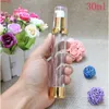 15ml 30ml frostat luftfri pumpflaska transparent lock kosmetisk behållare för serum lotion foundation gel emulsion packning 10pcsgoods