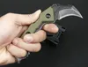 Främjande Karambit Kniv D2 Svart Sten Tvättblad Full Tang G10 Handtag Fasta Blades Claw Knives med KYDEX