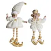 2021 HW298 Cheerleading Juldekorationer Tyg Konst sittande Figur Julklapp Långbenad Elf Doll