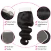 Brazilian Wholesale 4x4 Body Wave Raw Virgin Transparent 100% Human Hair With Swiss Frontal Lace Closure 1pcs