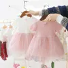 Kid Girl Princess Dress Koronki Tulle Wedding Birthday Party Tutu Dress Pagewant Dzieci Odzież Kid Kostiumy Q0716