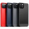 Mobile Phone Cases For iPhone 15 Pro Max 14 Plus 13 Mini 12 11 Carbon Fiber Soft TPU Rubber Silicone Hybrid Protective Shockproof Brushed Rugged Armor Cover