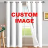 Curtain & Drapes HUGSIDEA Tribe Polynesian Plumeria Printing Full Shading Panels Home Window Curtains Blackout Thermal Insulated Grommet