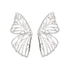 Fashion Personality Butterfly Wings Earrings for Women Gold Exaggerated Large Earring Jewelry