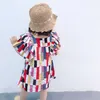 Robe de filles pour enfants ES à rayures en mousseline de soie Summer ES Princess Fall 210611